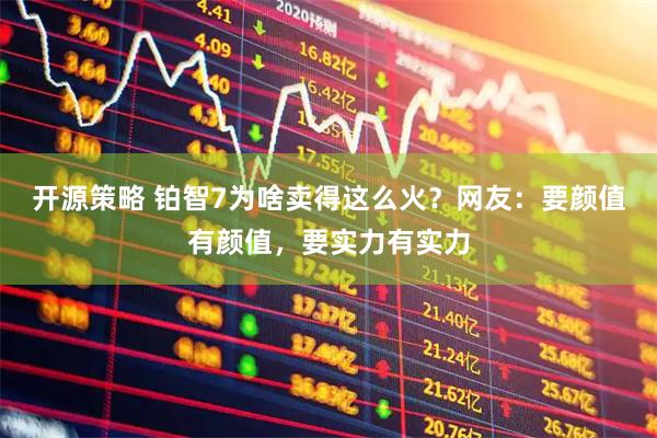 开源策略 铂智7为啥卖得这么火？网友：要颜值有颜值，要实力有实力
